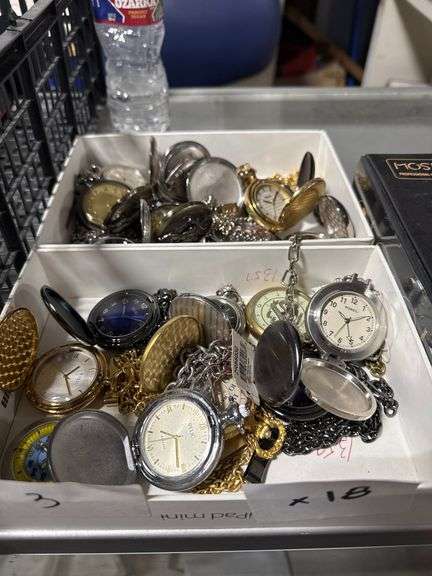 LOT OF ASSORTED FOSSIL AND RELIC POCKET WATCHES