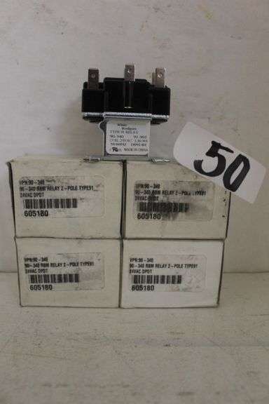 WHITE RODGERS 90-340 RBMT RELAY 2-POLE TYPE91 24VAC DPDT  #605180