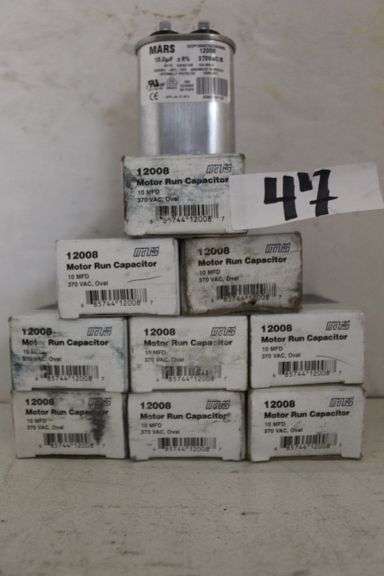 MARS 12008 MOTOR RUN CAPACITOR 10MFD  370VAC  OVAL