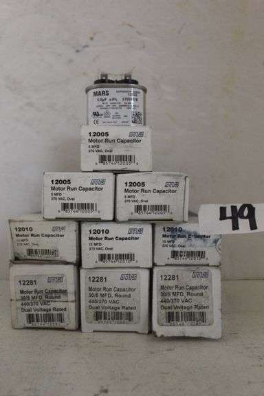MARS 12005 MOTOR RUN CAPACITOR 5MFD  370VAC  OVAL