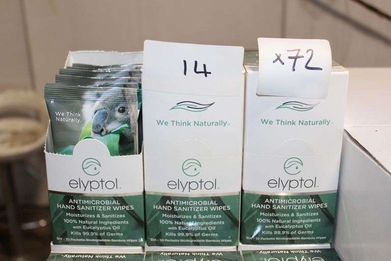 ELYPTOL ANTIMICROBIAL HAND SANITIZER WIPES WITH 10 NATURAL BAMBOO WIPES PER TRAVEL PACK