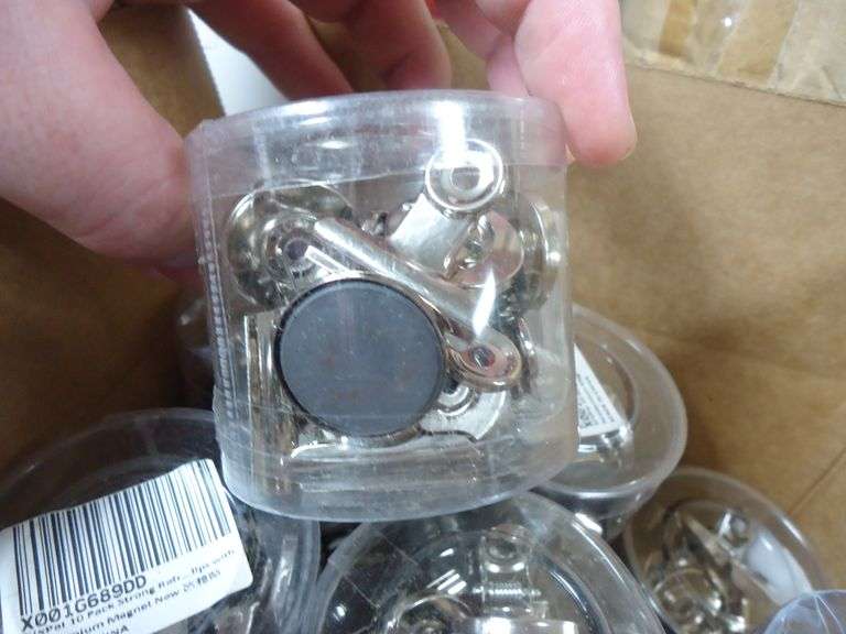 NEW! 12 COUNT OF 10-PACKS OF MAGNETIC CLIPS. 120 TOTAL