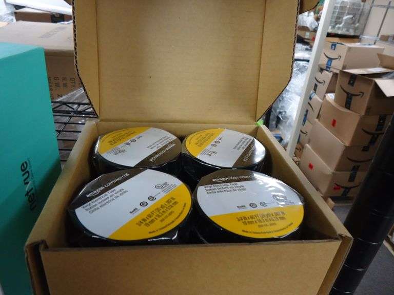 NEW! 20-PACK OF BLACK ELECTRICAL TAPE.  3/4"X60'