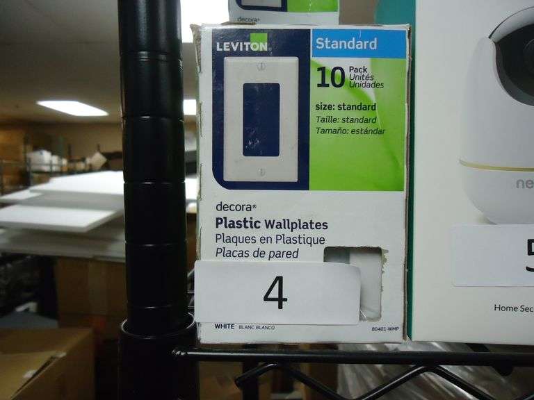 NEW! LEVITON 10-PACK OF PLASTIC WALLPLATES