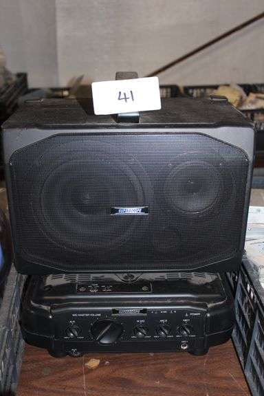 SUPERSCOPE PAC360 MICROPHONE SYSTEM WITH SPK300 SPEAKER SYSTEM MOUNTED
