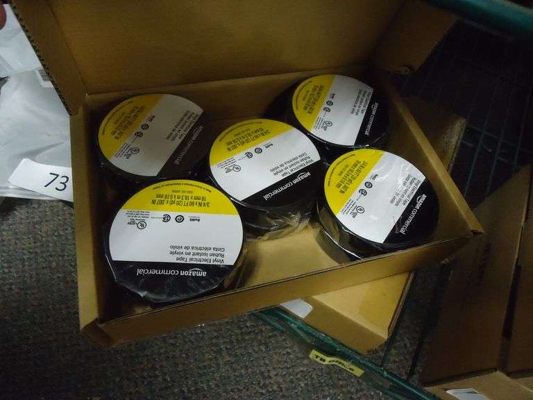 NEW! 10-PACK OF BLACK ELECTRICAL TAPE.  3/4"X60'