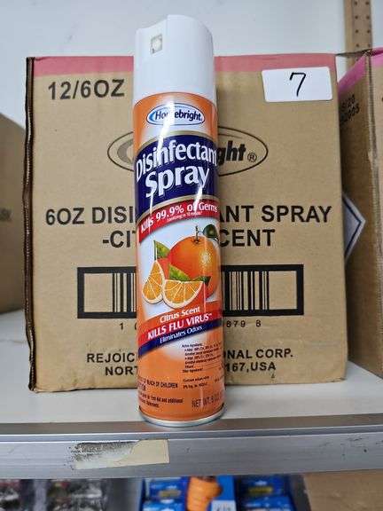 HOMEBRIGHT DISINFECTANT SPRAY CITRUS SCENT 6OZ