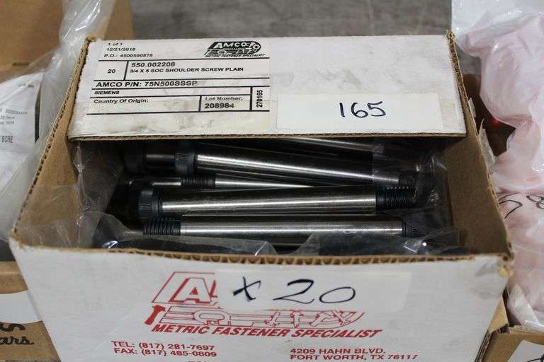 AMCO 3/4x5 SOC SHOULDER SCREW PLAIN PN 75N500SSSP 20 IN CASE
