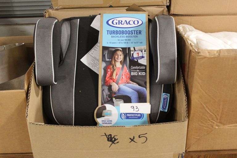 GRACO TURBOBOOSTER BACKLESS BOOSTER SET IN MILLER FASHION FOR KIDS 4-10 OR 40-100LB OR 43"-57"