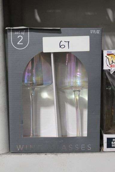 17FL OZ IRIDESCENT WINE GLASSES PACK OF 2