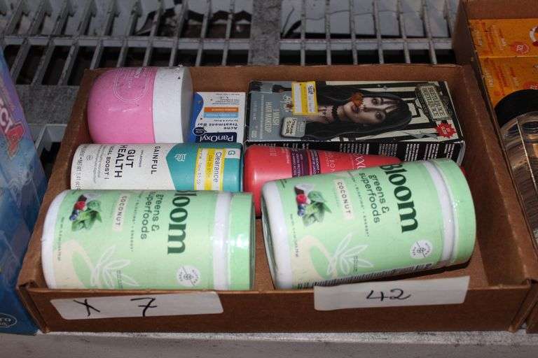 GOODS INCLUDING BLOOM GREENS & SUPERFOODS ; GAINFUL DRINK ADDITIVES ; TEMP HAIR DYE ECT