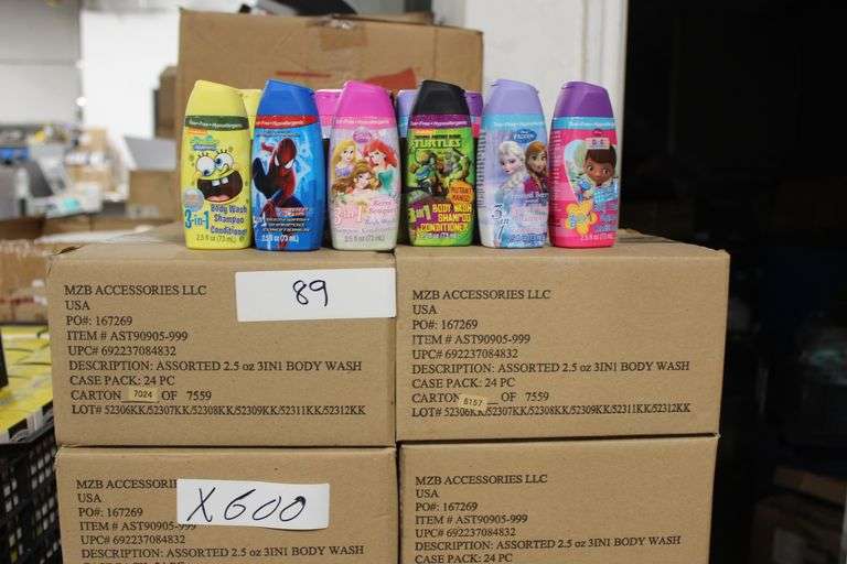 KIDS ASSORTED THEME 2.5OZ 3-IN-1 BODY WASH TRAVEL SIZE