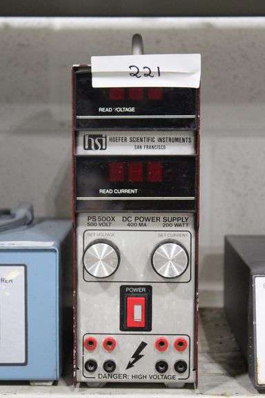 HOEFER SCIENTIFIC INSTRUMENTS PS500X DC POWERSUPPLY 500V 400MA 200W