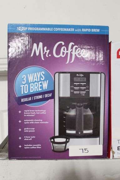 MR.COFFEE 12 CUP PROGRAMMABLE COFFEEMAKER WITH RAPID BREW