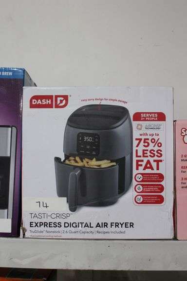 DASH TASTI-CRISP EXPRESS DIGITAL AIR FRYER TRUGLIDE NONSTICK 2.6Q