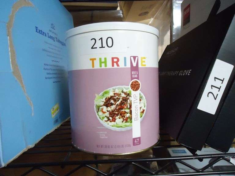 NEW! THRIVE BACON TVP. 47 SERVINGS 39 OZ.