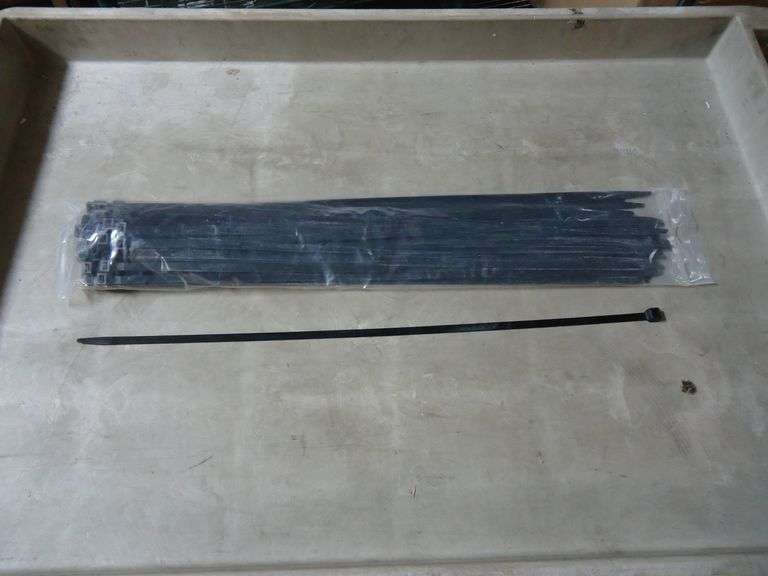 NEW! 50-PACK OF 2-FOOT 175LB BLACK ZIPTIES