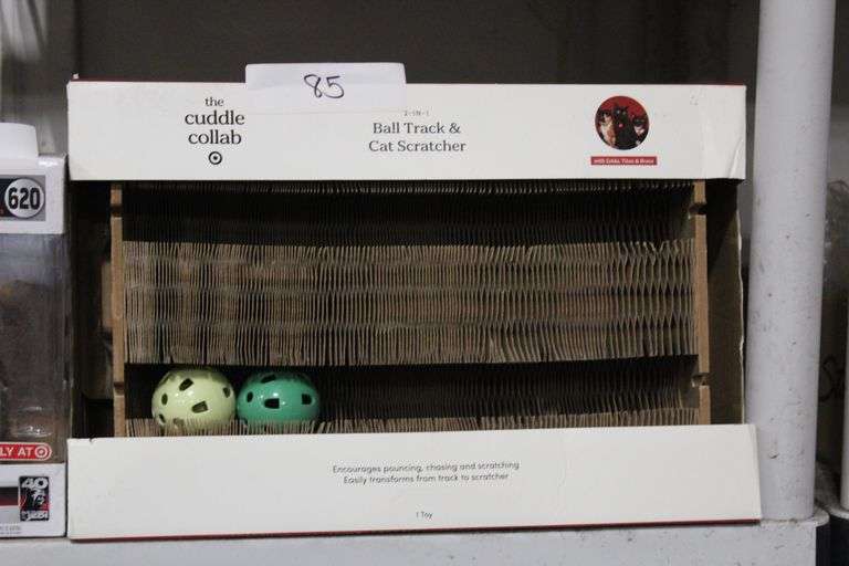 THE CUDDLE COLLAB 2-IN-1 BALL TRACK AND CAT SCRATCHER