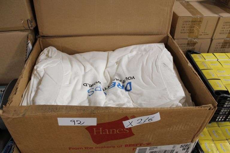 HANES WHITE COTTON ADULT MEDIUM PASSPORT GRAPHIC T-SHIRT TAGLESS SOLD PER SHIRT