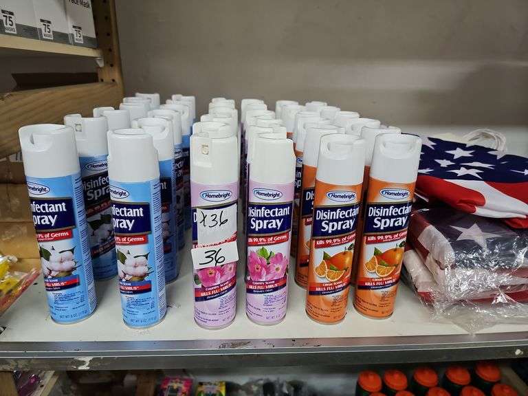 HOMEBRIGHT DISINFECTANT SPRAY 6OZ IN LINEN, COUNTRY AND CITRUS SCENTS