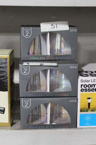 13.3FL OZ IRIDESCENT STEMLESS WINE GLASSES PACK OF 2
