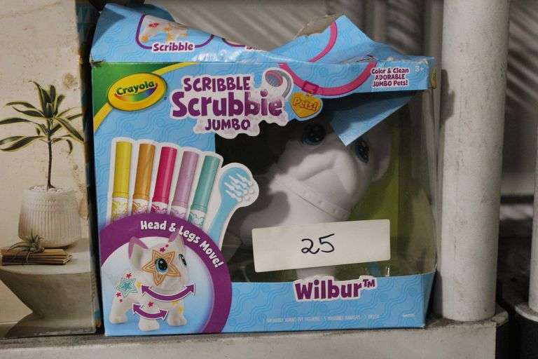 CRAYOLA SCRIBBLE SCRUBBIE JUMBO WILBUR WASHABLE PET FIGURE