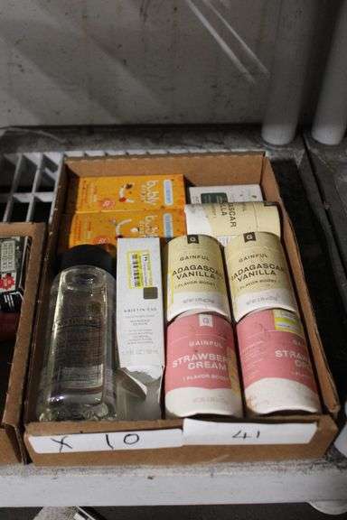 LOT INCLUDES GAINFUL FLAVOR BOOST WATER ADDITIVES, KRISTIN ESS WORKING SERUM, ECT