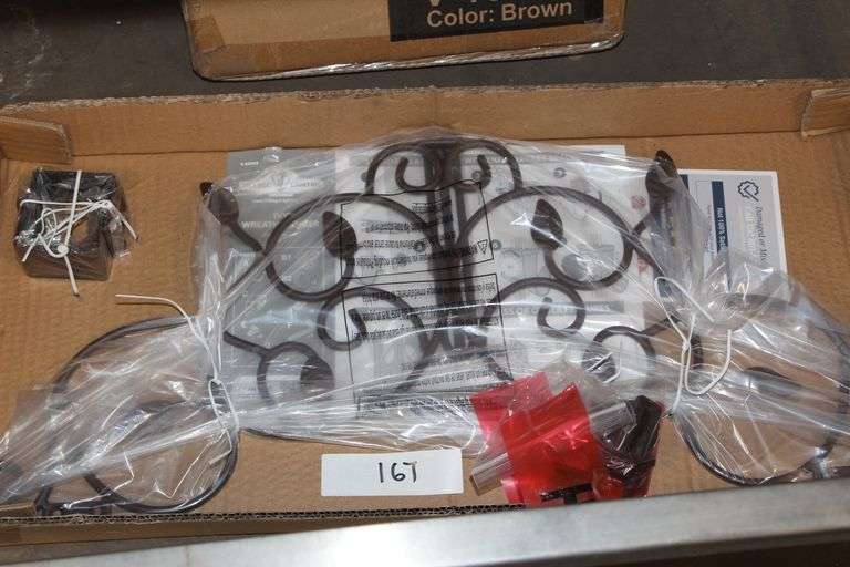 Vintage Lighting Adjustable Wreath Hanger - Ivy Model No. 10958, Brown Color