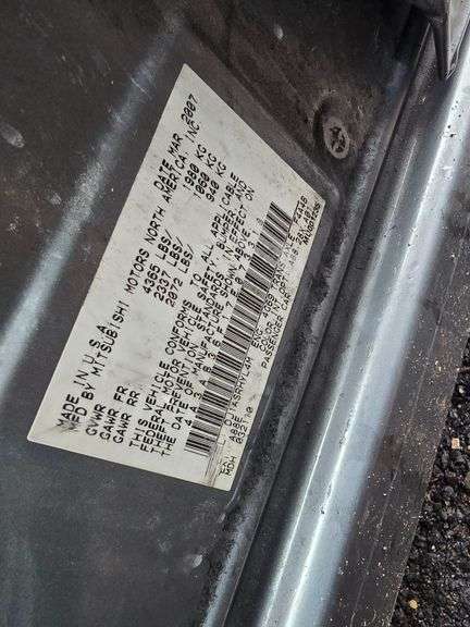 2007 MITSUBISHI GALANT NO KEY HAS TITLE