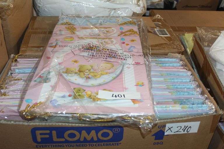 Assorted Brand new Baby Shower themed bags, lot sold by the bag