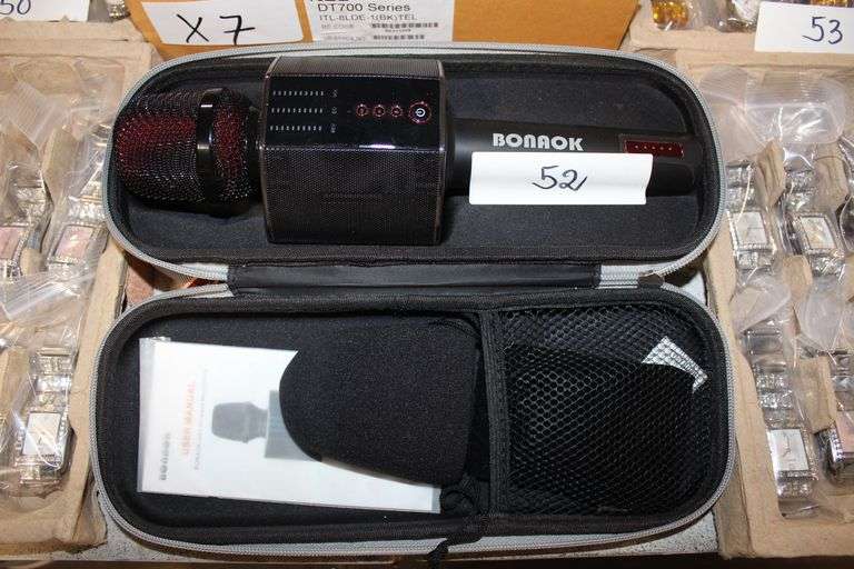 Bonaok G50 Wireless Microphone With Cover, Charger And Manual In Case