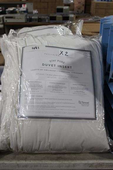 Brand new Pottery Barn Teen Stay Pure Duvet Insert Full-Queen Size dimensions are 92 in x 88 in, retails at $120 each
