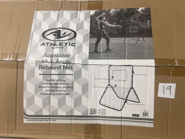 ATHLETIC WORKS ADJUSTABLE MULTI ANGLE REBOUND NET 48" X 68" HUN0580