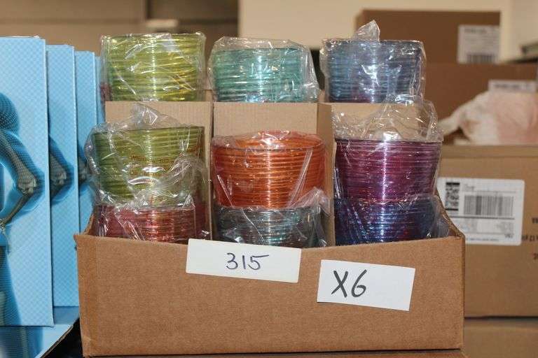 Assorted Brand New Acryllic Glossed Tumbler Cups in assorted sizes, lot sold per case, each case contains 12 cups