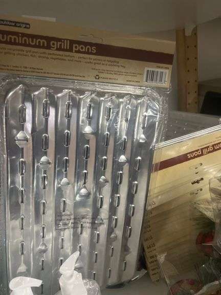 OUTDOOR ORGINS ALUMINUM GRILL PANS 3PCS SINGLE USE WITH PERFORATED BOTTOM