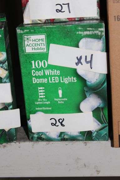 Home Accents Holiday 100 Cool White Dome LED Lights