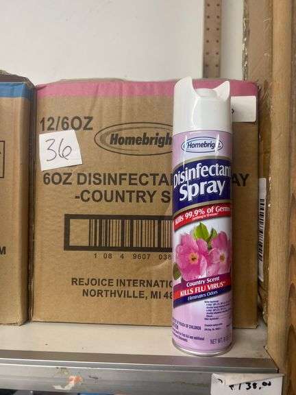 HOMEBRIGHT DISINFECTANT SPRAY COUNTRY SCENT 6OZ