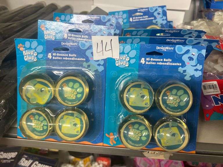 DESIGNWARE BLUE'S CLUE'S 4 HI-BOUNCE BALL SET