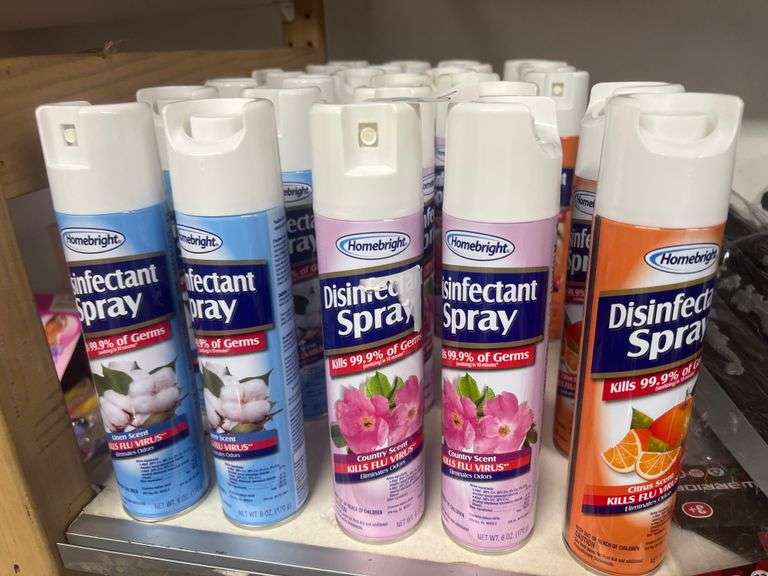 HOMEBRIGHT DISINFECTANT SPRAY 6OZ IN LINEN, COUNTRY AND CITRUS SCENTS