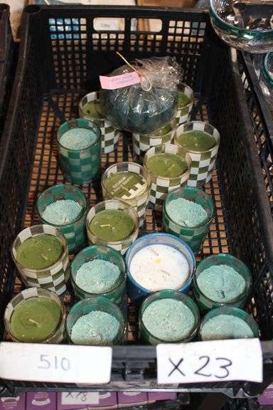 Assorted candles in various scents