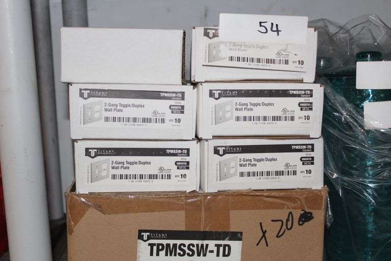 Brand new Titan3 Technology 2-Gang Toggle/ Duplex Wall Plate, Lot sold per box, each box contains 10 wall plates