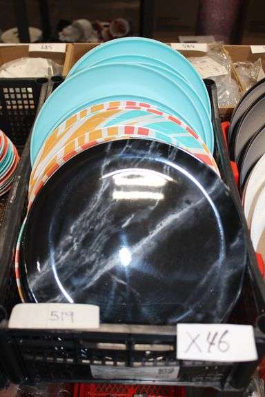 Brand new assorted plates including Better Homes & Gardens Melamine Plates, HomeTrends Dinner plates and Mainstays plates teal color