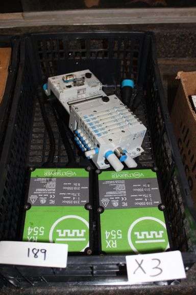 Assorted Industrial items including FESTO MPAL-VI 569926 M860 VALVE TERMINAL CONTROLLER (retails at $800 each) and Voltserver Rx550 Bridge Mode Receiver Digital Electricity (rx 554)