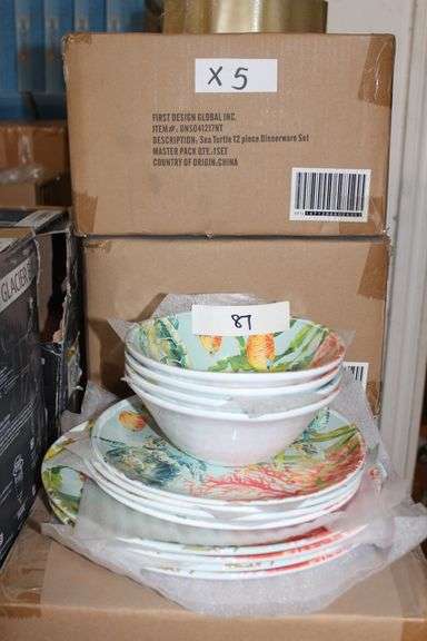 Brand New First Design Global Sea Turtle 12-piece Dinnerware Set, Item No. DNS041217NT