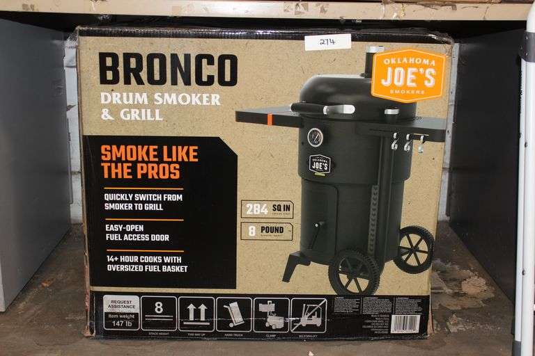 Oklahoma Joe's Smokers Bronco Drum Smoker & Grill, retails $430