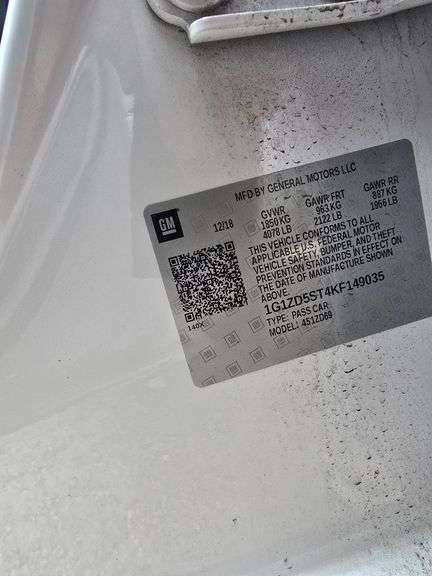 2019 CHEVY MALIBU HAS KEY HAS BILL OF SALE