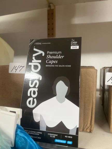 VYTAL EASYDRY PREMIUM SHOULDER CAPES FOR SALON USE NO MESS, WATERWEAVE, UATT, WHITE, 22"x30", 3 PER PACK