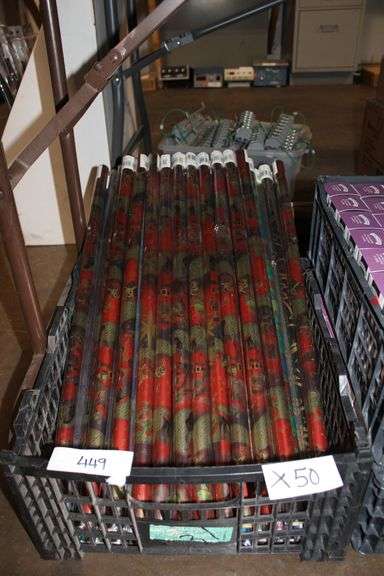 Assorted BRAND NEW Christmas themed wrapping paper, lot contains 63 rolls, lot sold by the rolls, dims 2 " x 60"