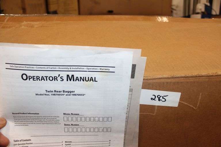 Twin Rear Bagger Accessories for Model Nos. 19B70054 and 19B70055