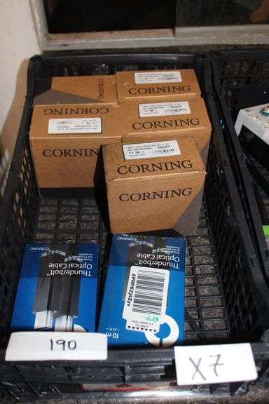 Assorted Items including Corning Active Optical Cable and Corning Thunderbolt Optical Cable 10m